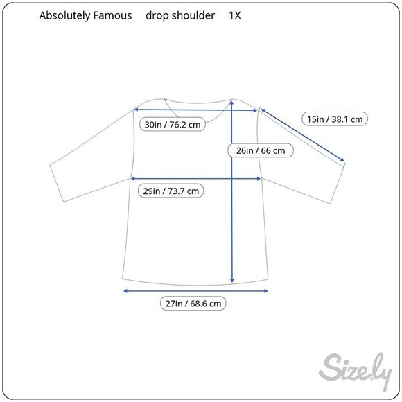 Absolutely Famous drop shoulder tie hem southwestern print Size 1X - Picture 9 of 9